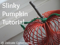 Delicate Construction Slinky Pumpkin